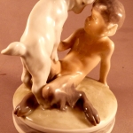 Royal Copenhagen Figure- Faun With Goat